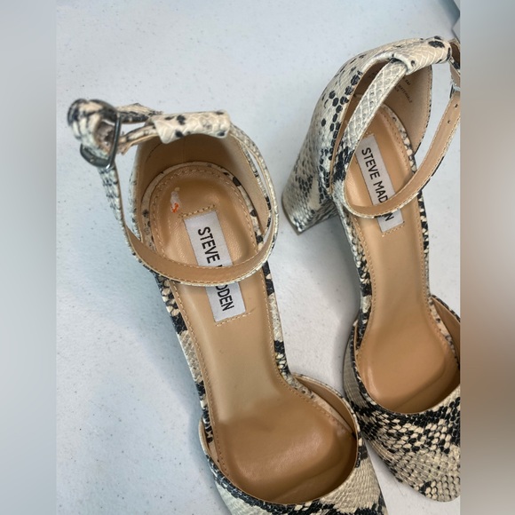 Steve Madden Minra Snake Skin Heels sandals - Picture 9 of 16